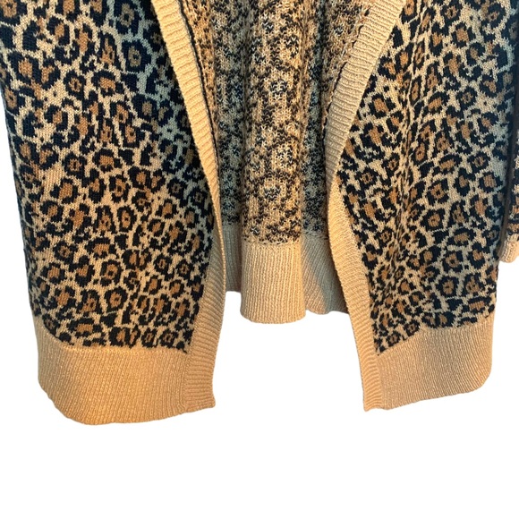 Adam Levine Women’s Small Animal Print Leopard Cardigan Sweater - Picture 4 of 8